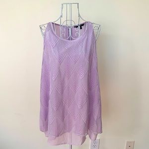 Zac and Rachael Lilac Crepe Two Panel Sleeveless Top Women’s Sz XL